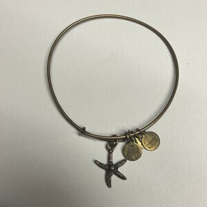Alex and Ani Gold-Tone Bangle Bracelet Starfish Charm